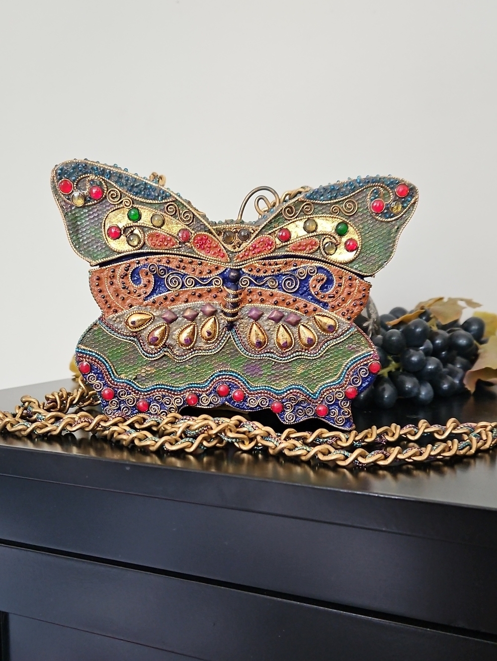 Mary Frances Vintage "Flutter By" Box Bag, Early 2000s, Original MSRP $325